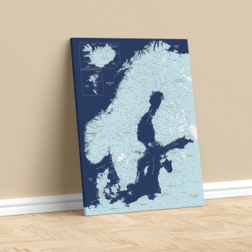 Skandinavijos žemėlapis Nr.10 Mėlynas azuritas