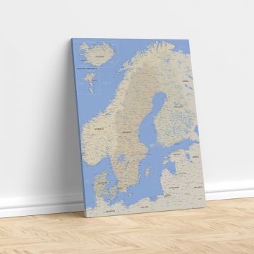 Skandinavijos žemėlapis Nr.3 Klasikinis