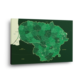 Lietuvos žemėlapis Nr.15 Žaliasis smaragdas