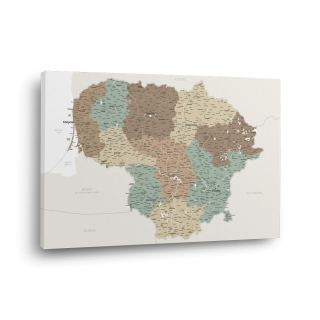 Lietuvos žemėlapis Nr.4 Dūminis kvarcas